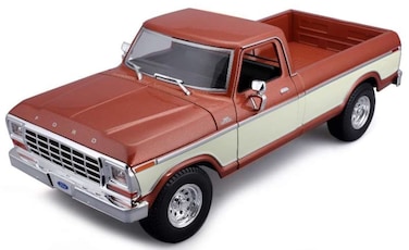 Maisto  118 Scale Model Compatible with Ford Replica Miniature Model Classic Vintage Collectible F150 Pickup 1979 Brown