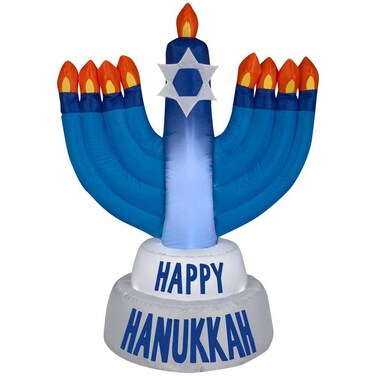 Gemmy Industries Hanukkah Menorah Christmas Inflatable Plastic