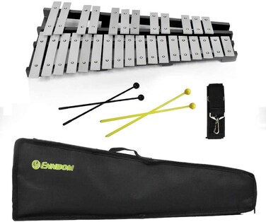 ENNBOM 30 Notes Foldable Glockenspiel Xylophone Vibraphone Percussion Instrument 4 mallets