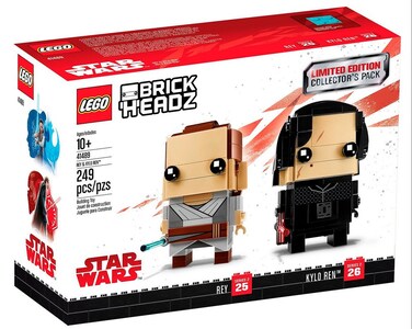 LEGO BrickHeadz Limited Edition Star Wars Rey and Kylo Ren Collectors Pack