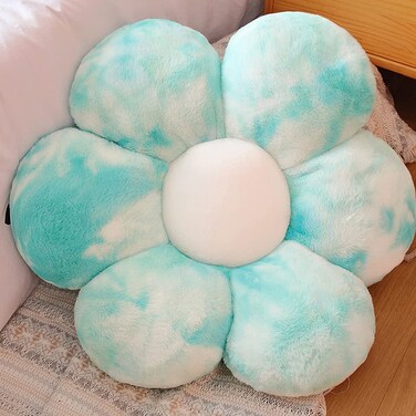 lannery Flower Plush Throw Pillows Flower Floor Pillow Seating Cushion Toy for Reading Room Watching TV 197 Blue