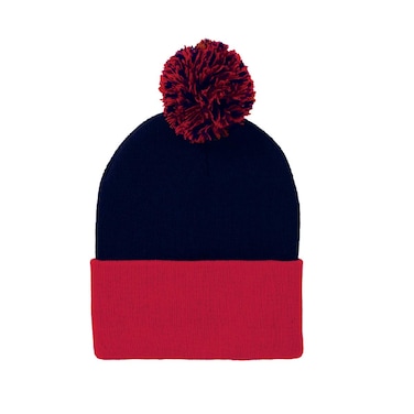 Sportsman  Pom Pom Knit Cap  SP15NavyRed