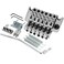 Musiclily Guitar Double Locking Tremolos Bridge for Electric GuitarChrome