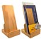 2Droids Elegant Pine Wood Literature Holder Brochure Holder Tablet Stand Desk Organizer and Countertop Wooden Display Stand Pack of 2