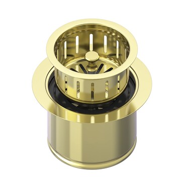 BOTEMY B9179 Kitchen Garbage Disposal Flange and Strainer Stopper 312 Inch Extended Sink Flange Gold