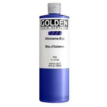 Golden Fluid Acrylic 16 ounce bottle Ultra Blue