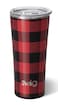 Swig Life 22oz Triple Insulated Stainless Steel Skinny Tumbler with Lid Dishwasher Safe Double Wall and Vacuum Sealed Travel Coffee Tumbler in Buffalo Plaid