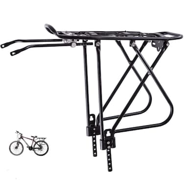 Bike Rear Cargo Rack Universal Adjustable Bicycle Rear Luggage Touring Carrier Racks 110 lbs Capacity Quick Release Mountain Road Bike Rack for 24275 and 700C Frames