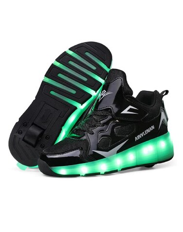 SDSPEED Kids Roller Skate Shoes with Single Wheel Shoes Sport Sneaker LED