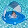 Bear Baby Spring Float with Canopy Baby Pool Float with Canopy Toddler Pool Float with UPF Sun Protection for Infants 6 to 36 Months to Float in Swimming Pools