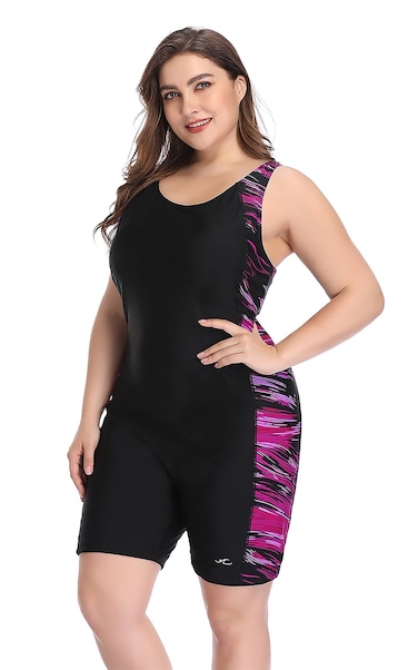Adoretex Womens Plus Size Unitard Swimsuit Water Aerobics Bathing Suit