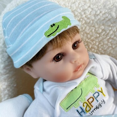 JRLCGYP Realistic Reborn Dolls Boy 16 Lifelike Silicone Vinyl Baby Realistic Baby Dolls Toys Looks Real with Weighted Soft Body Gift Set for Over 3 Years Old