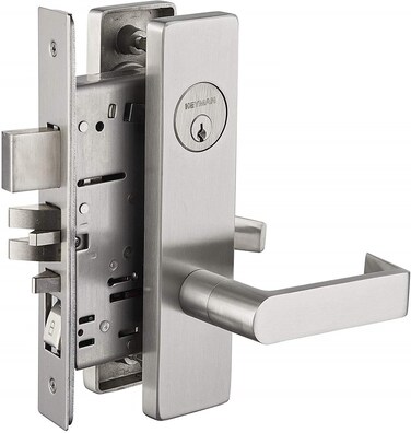 SUMBIN Commercial Heavy Duty Mortise Lock Escutcheon Plate Handle Set for EntranceOffice Front Door F20