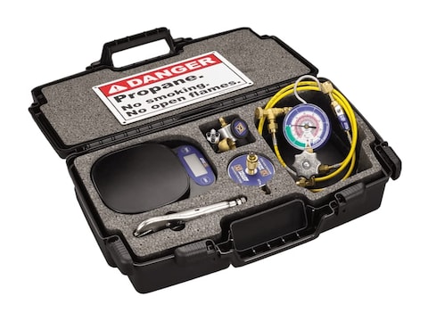 Yellow Jacket 61001 Hydrocarbon System Charging Kit for R290 R600a Scale Gauge and Tools