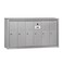 Salsbury Industries 3506ASU Surface Mounted Vertical Letter Box Mailbox with 6 Doors and USPS Access Aluminum