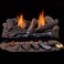 Duluth Forge DLS24T2 Dual Fuel Ventless Fireplace Logs Set with Thermostat Use with Natural Gas or Liquid Propane 33000 BTU Heats up to 1100 Sq Ft Stacked Red Oak 24 Inches