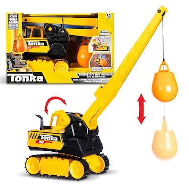 Basic Fun Tonka Steel Demolition Ball Durable Real Steel Construction Yellow Demolition Toy with Realistic Action 3 Years for Boys and Girls Ideal for Kids Toddlers Easy