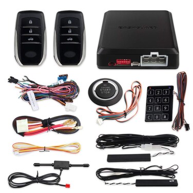 EASYGUARD EC002T2 PKE car Alarm System keyless Entry auto Start Starter Push Start Button Password keypad Rolling Code