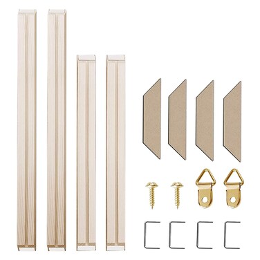 Texas Art DIY Wood Stretcher Bars for Canvas Solid Frame Kit Easy to Assemble Gallery Wrap Oil Painting Wall Posters Customized Wooden Kit white 16 inchx 32 inch TaMT011632
