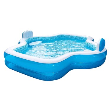 MEMBERS MARK Elegant Family Pool 10 Feet Long 2 Inflatable Seats with Backrests New Version