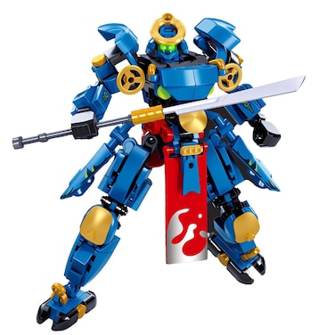 HIGH GODO Blue Samurai Mech Warrior Model Toy Building Sets