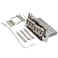 Musiclily Wilkinson WOV02 525mm2116 inch Tremolo Bridge 6Screw for American Vintage Narrow Spacing Strat Electric Guitar Chrome