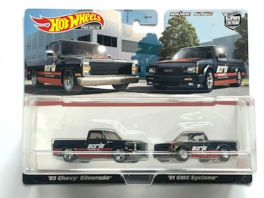 Mattel Hot Wheels 83 Chevy Silverado and 91 Syclone Car Culture Premium 2 Pack 164 Scale
