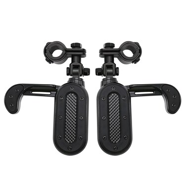 Highway Pegs with Flipout Heel Rests Fit for Harley Road King Road Glide Street Glide Electra Glide Sportster Dyna Honda Suzuki Kawasaki Yamaha with 1 to 1 13 Engine Guard Styel DBlack