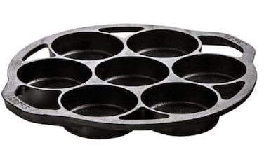Lodge Cast Iron Mini Cake Pan Preseasoned Cast Iron Cake Pan for Baking Biscuits Desserts and Cupcakes
