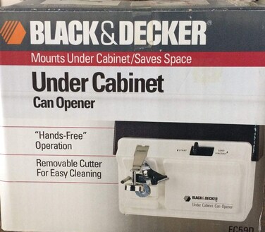 Black  Decker Space Saver Under Cabinet Electric Can Opener