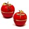 Feng Shui Pair of Harmony Red Apples Statue Love and Luck Amulet Home Decoration
