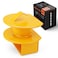 METOWARE Lunette Eye Lock Tow Drawbar Lock HeavyDuty Steel Tow Ring Lock Fits All 212 to 3 Inch Lunette Eyes Yellow