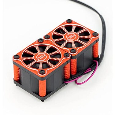 Powerhobby Twister TwinDual 40mm 18 15 Motor Aluminum Cooling Fan Red