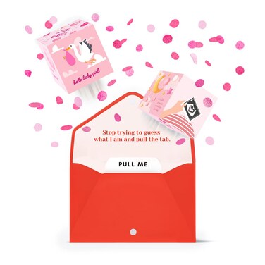 Make It Mine PopBox The Original Confetti Popping Card Gender Reveal Girl