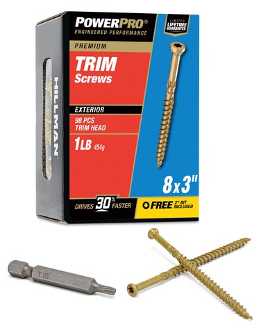 Power Pro Premium Exterior Trim Screws (#8 x 3") - 1lb Box