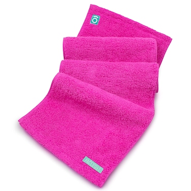 FACESOFT Eco Friendly Gym Towel Accessories for Working Out - Soft &amp; Absorbent Cotton Exercise Towel - No Synthetic Microfibers or Plastics - Sweat Towel for Gym, Fitness, Sports, Yoga - Pink - 1 Pc