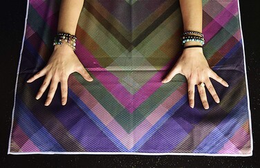 Hot Yoga Towel,Non-Slip Yoga Mat Cover,Eco-Friendly,Exclusive Pockets Cover Each Corner of The mat,Microfiber Yoga Towel,Ideal for Bikram, Hot Yoga, Pilates,or Sweaty Practice (Cosmic)