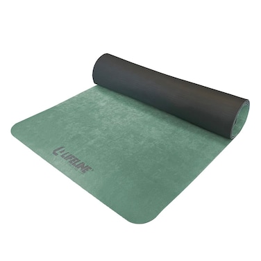 Lifeline Fitness Premium Suede Yoga Mat, High-Density Exercise Mat for Home - Lightweight Workout Mat with Carry Strap - Gym Mat for Home Gym Workouts - 71 in x 24 in x 4mm Thick
