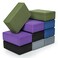 Sunshine Yoga 3" Yoga Block, 10 Pack Bulk EVA Foam Yoga Blocks, Firm and Supportive Yoga Brick, Balance Foam for Stretching, Pilates, and Workout, 3" x 6" x 9", Assorted