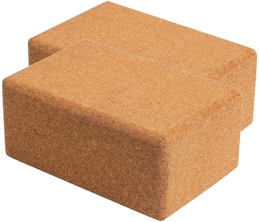 Volcano Cork Yoga Block&amp;Yoga Strap-Natural Cork from Europe, 9"x6"x4" Yoga Blocks Non-Slip&amp;Anti-Tilt for Women  Men, Lightweight, Odor-Resistant   Moisture-Proof, Perfect Yoga Equipment