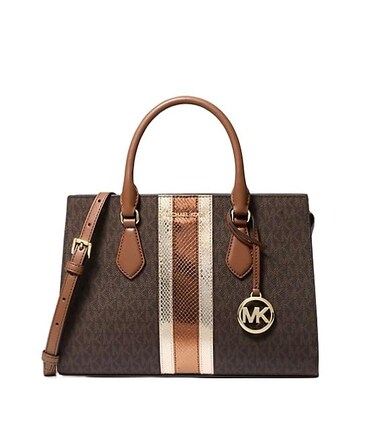 Michael Kors handbag for women Sheila satchel medium (Brown Metallic)