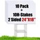 WENWELL 10 Large Blank Yard Signs with Stakes 18 x 24",Corrugated Plastic Lawn Sign kit for Estate Garage Sale,Party,Birthday,Wedding,Campaign,Parking,Make you own Outdoor Sign
