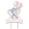 Mirabuy Pink Elephant with Balloons It's A Girl Yard Sign for Baby Shower Decorations