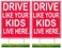 Drive Like Your Kids Live Here Yard Sign (2-Pack), Double Sided, Red/White, Slow Down Sign 12"x18" for Neighborhood Street