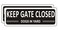 Please Close Gate Sign, (2 Pack) Keep Gate Closed Sign Dogs in Yard, 10" x 3.5" Metal Close Gate behind You Sign, Aluminum Keep Gate Shut Sign, Lock Gate Sign (Black)