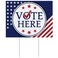 Vote Here with Check Mark Yard Sign, 18 Inches x 14 Inches, Lawn D&eacute;cor, Political Signs