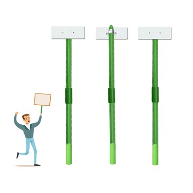 Crhexpva Handheld Protest Signs Holder Stakes Portable Poles Election Sign Holders Parades Poster Holders Yard Sign Stake Pole Handle For Fundraising Grand Ceremonies Sale Vote Sports Rally (SET A)