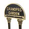 Renovators Supply Manufacturing Grandpas Garden Sign 11 1/16 in. L X 4 3/8 in. W Solid Brass Grandpas Garden Sign with Lacquered Finish with Mounting Hardware