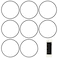 8 Pack Floral Hoop 4 Inches Metal Rings for Crafts Macrame Rings Hoop Wreath Dream Catcher Rings DIY Wreath Candle Rings Wreaths Craft Hoops, Black