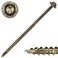 #9 x 3-1/2" Saberdrive Cabinet Screws 1 LB, Approx. 64 Pieces, Durable Wood Screws, Serrated Thread for Secure Fastening, Avoid Cam Out